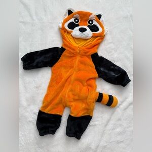 Orange and Black Red Panda Costume Onesie size 0-3 months